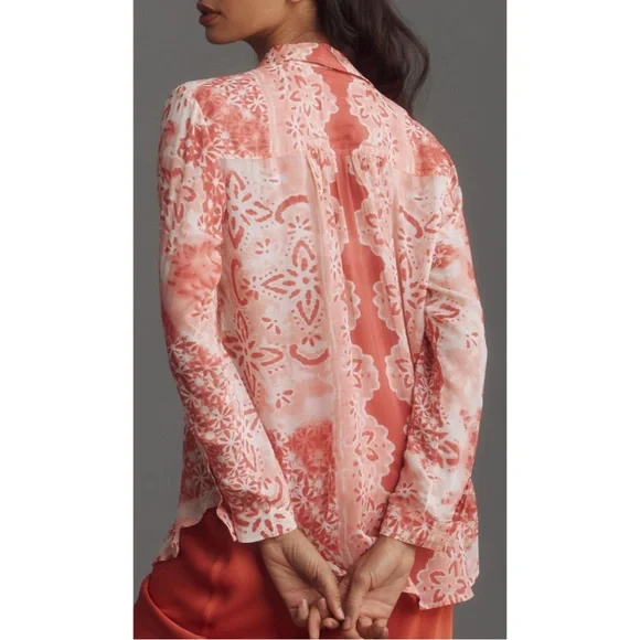 Pilcro from Anthropologie the relaxed roomy button down shirt size small - Picture 2 of 9
